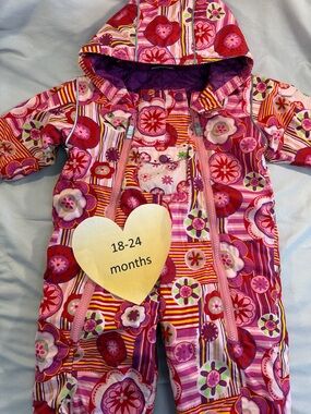 Hanna Andersson - one piece insulated snow suit/winter jacket.